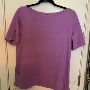 Talbots Purple Boxy Short Sleeve Tee